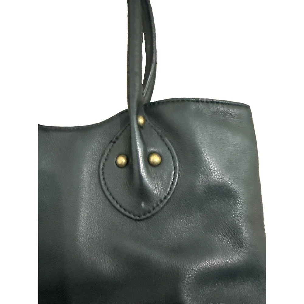 CLARKS Satchel Leather Bag Purse Black